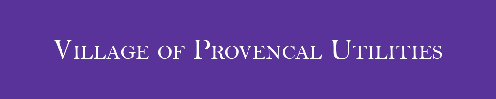 Village of Provencal Utilities Header Image
