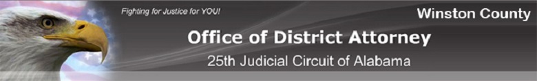 -  Office of District Attorney 25th Judicial Circuit of Alabama – Winston County worthless checks Header Image