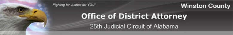 -  Office of District Attorney 25th Judicial Circuit of Alabama – Winston County worthless checks Header Image