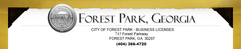 City of Forest Park - Business Licenses Header Image