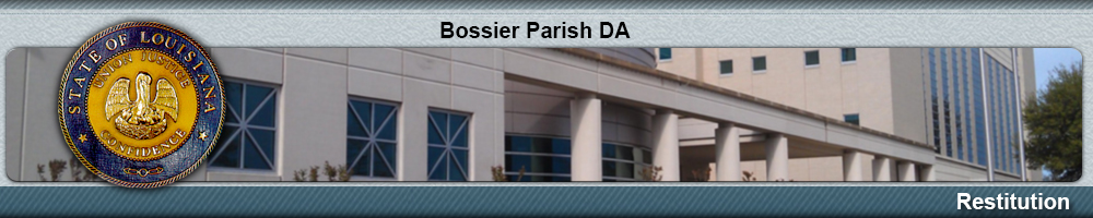 Bossier Parish DA Restitution Header Image