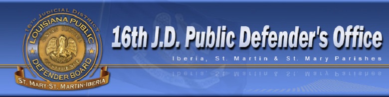 16th J.D. Public Defender's Office Iberia Parish - Application Fees Header Image